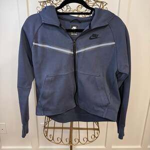 Nike NSW Tech Fleece Windrunner CW4298 437 Thunder Blue/Black New Women's Size L
